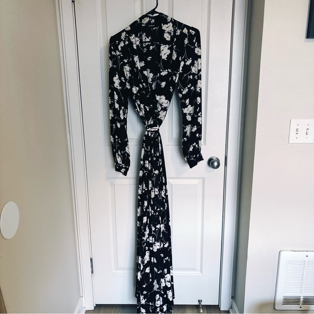 Aakaa maxi floral wrap dress